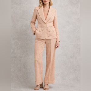 Vintage 1970's New Attitudes Peach Women's Suit Set Pants Suit Size Small